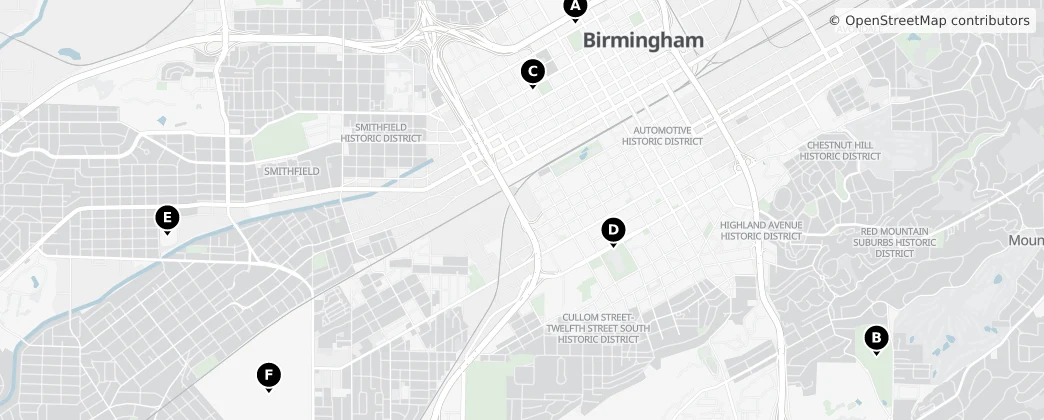 Map of Birmingham