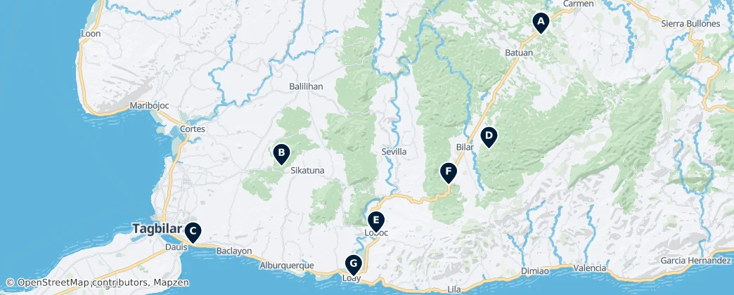 Map of Bohol