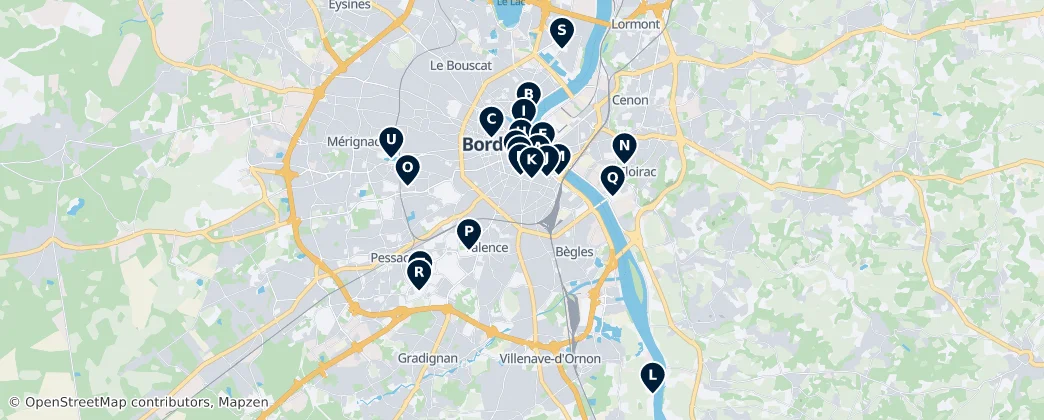 Map of Bordeaux