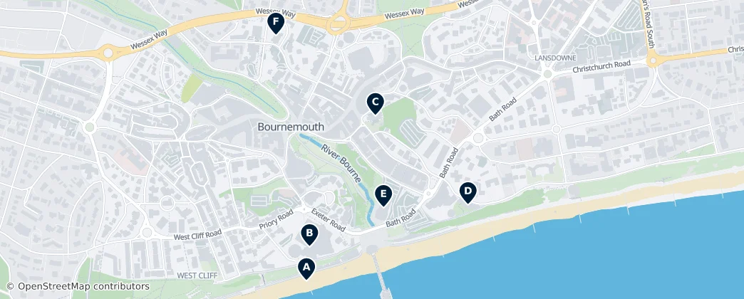 Map of Bournemouth