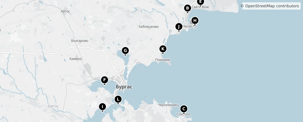 Map of Burgas
