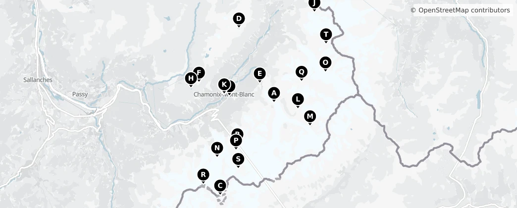 Map of Chamonix-Mont-Blanc