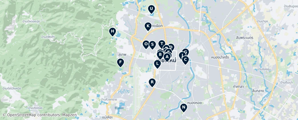 Map of Čiang Mai