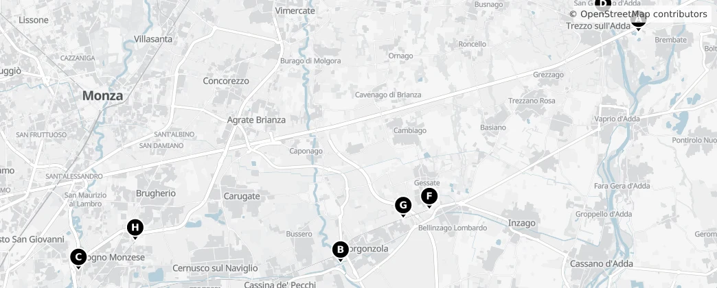Map of Pozzo d'Adda
