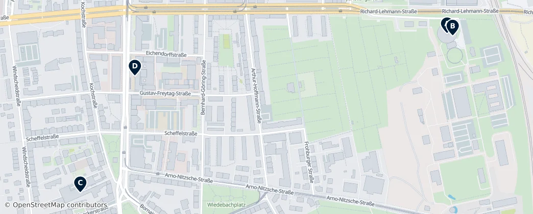 Map of Connewitz