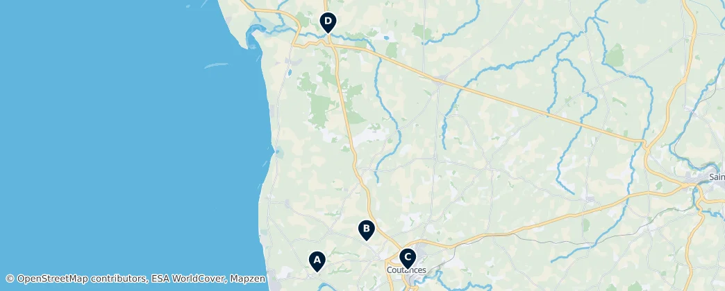Map of Coutances