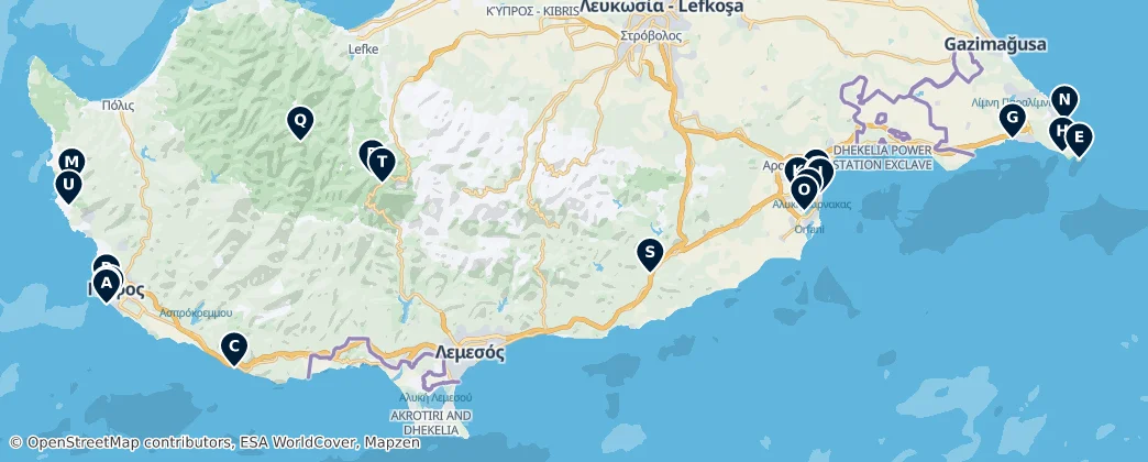 Map of Cyprus