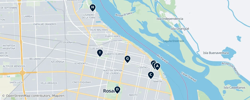 Map of Rosario Department