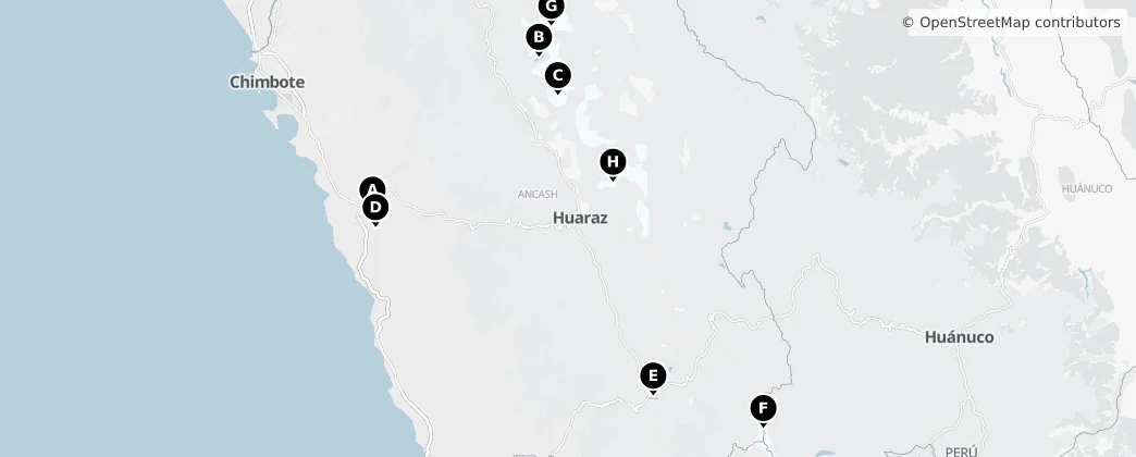 Map of Department of Ancash