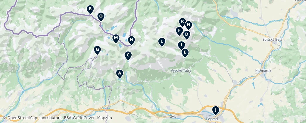 Map of Poprad