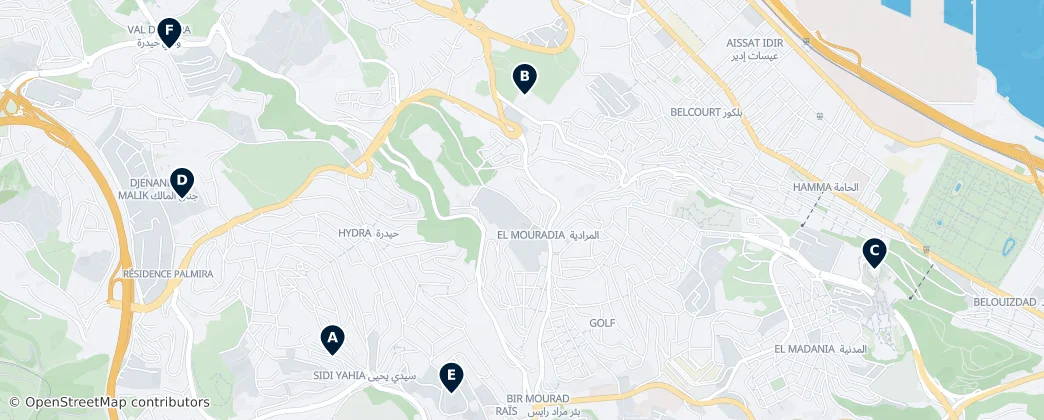 Map of El Mouradia