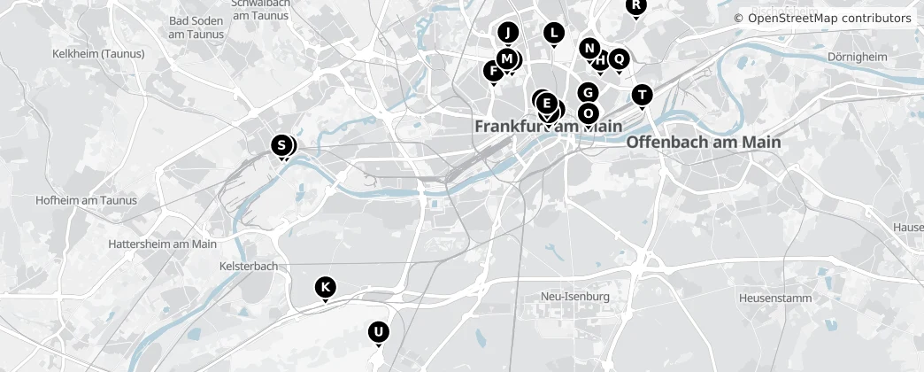 Map of Frankfurt nad Mohanom