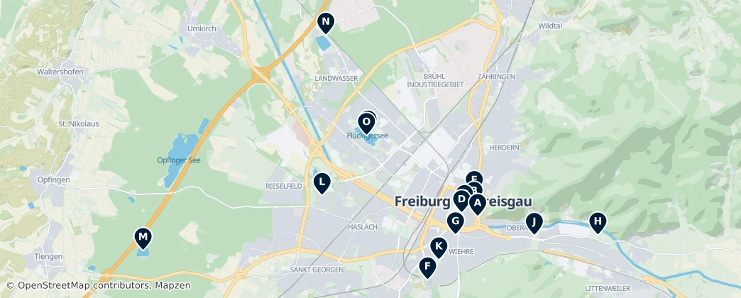 Map of Freiburg