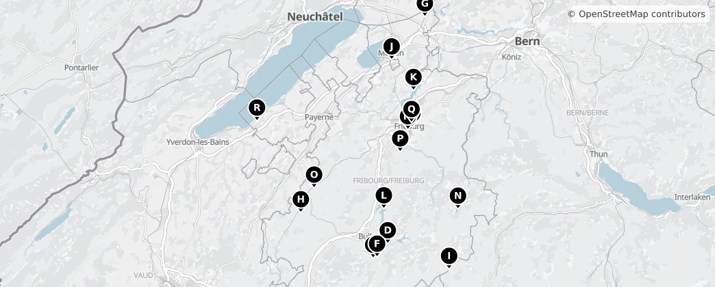 Map of Fribourg