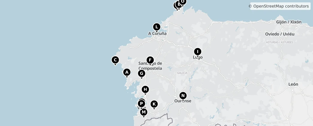 Map of Galícia