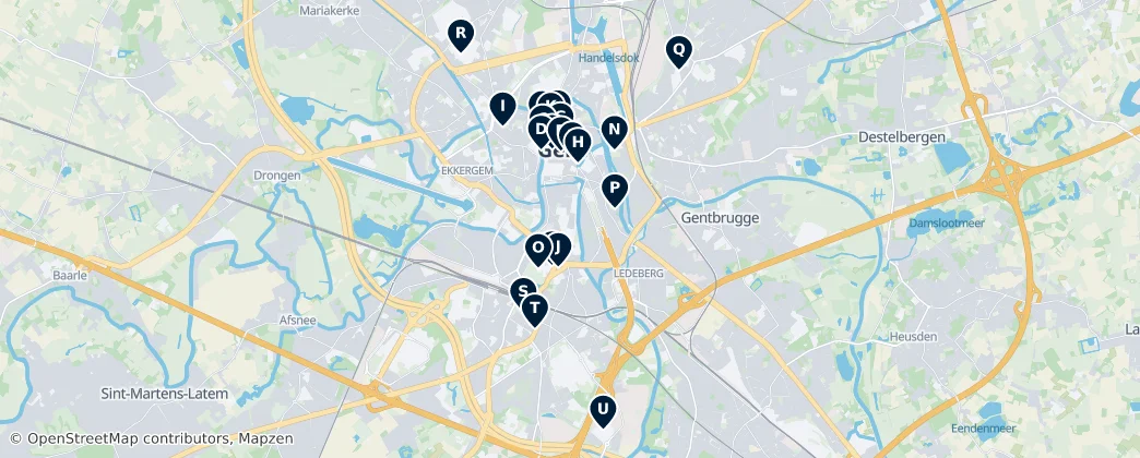 Map of Gent