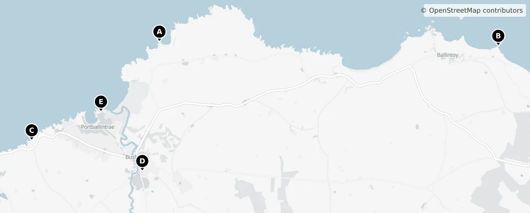 Map of Giant’s Causeway