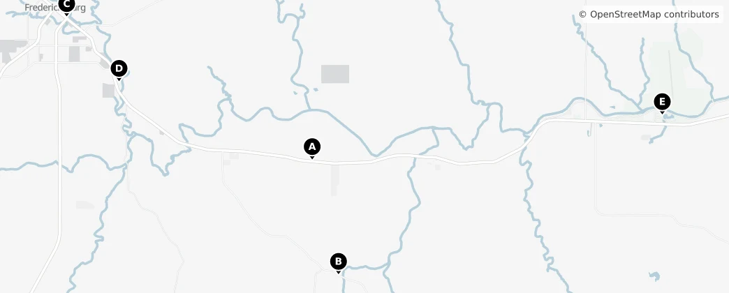 Map of Gillespie County
