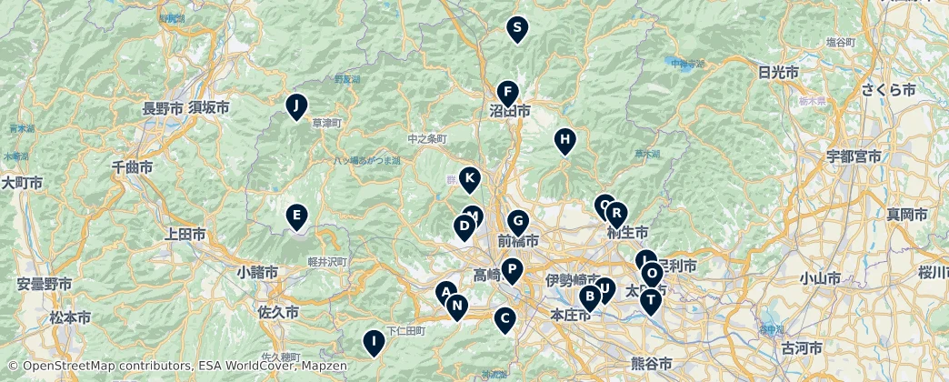 Map of Gunma
