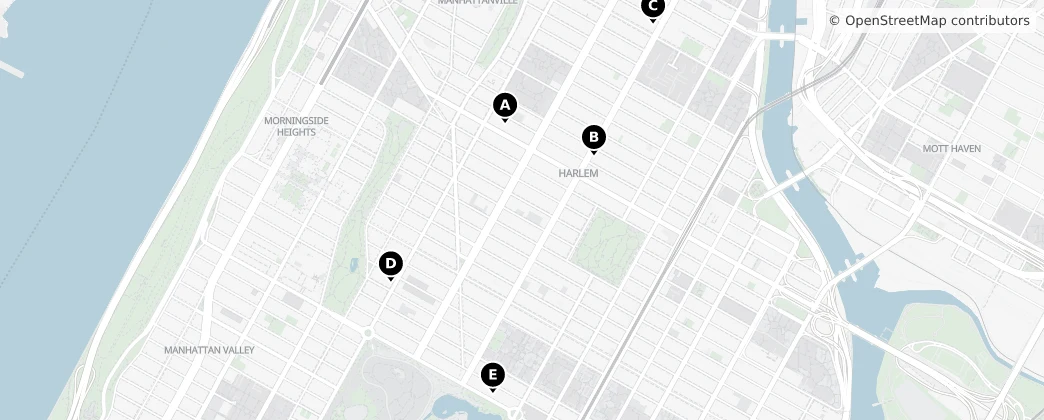 Map of Harlem