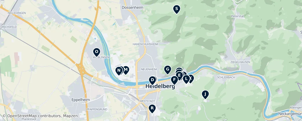 Map of Heidelberg