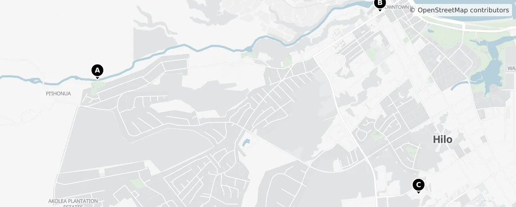 Map of Hilo