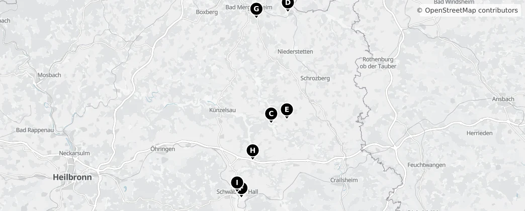 Map of Hohenlohe
