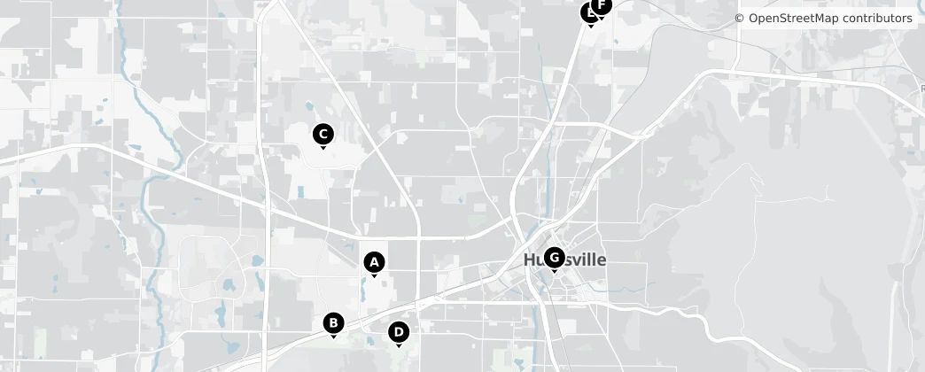 Map of Huntsville