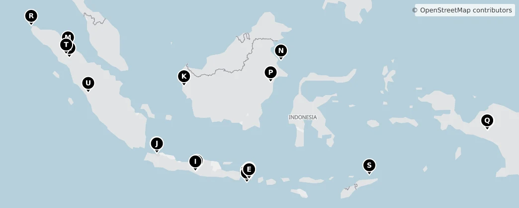 Map of Indonézia