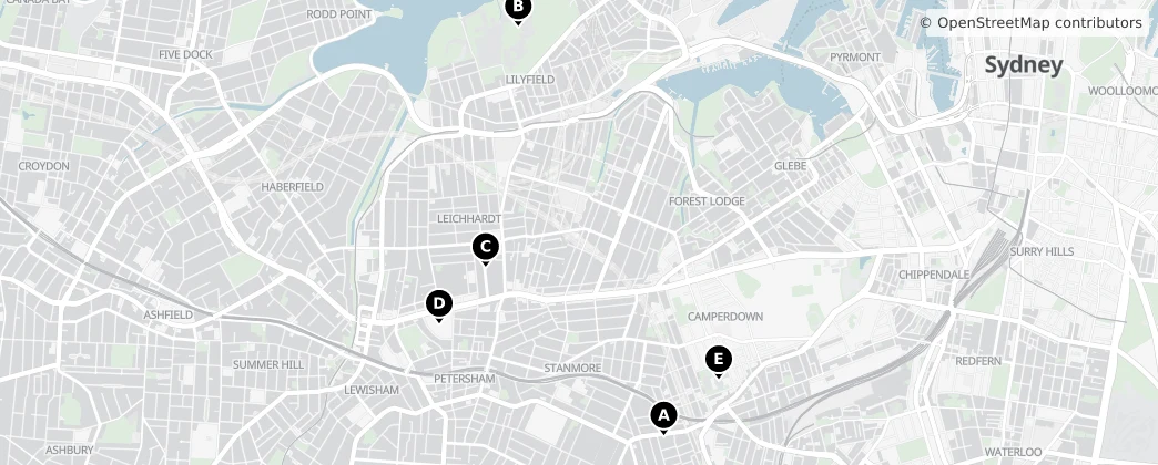 Map of Inner West Council