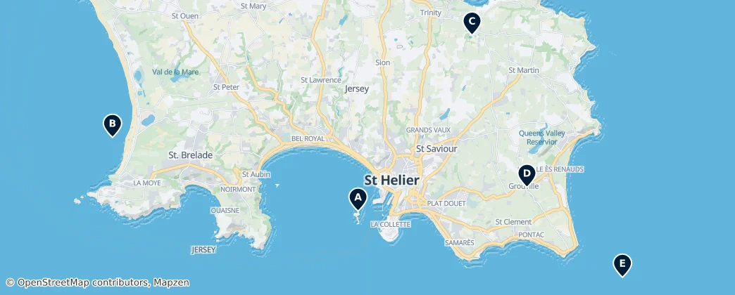 Map of Jersey