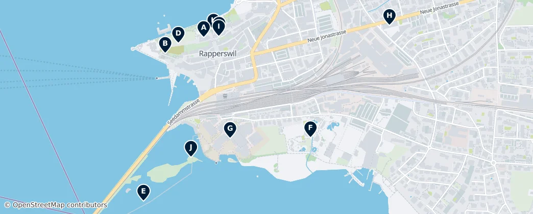 Map of Jona, Switzerland