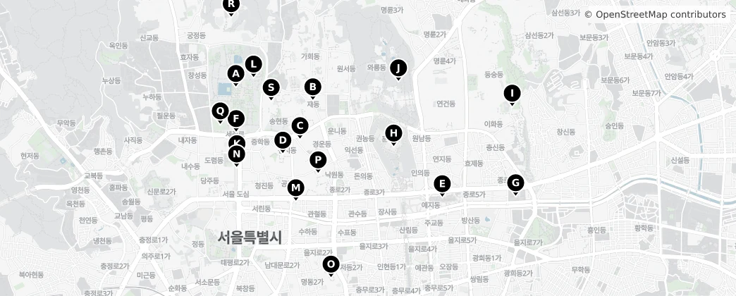 Map of Jongno