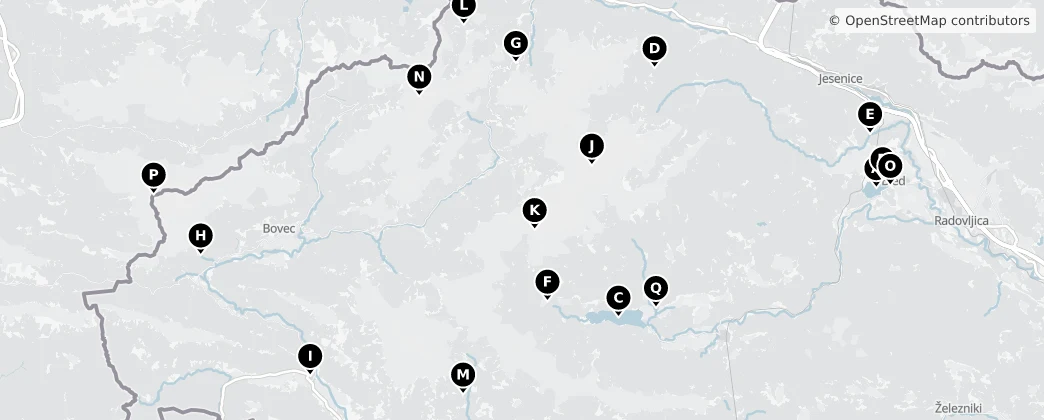 Map of Júlske Alpy