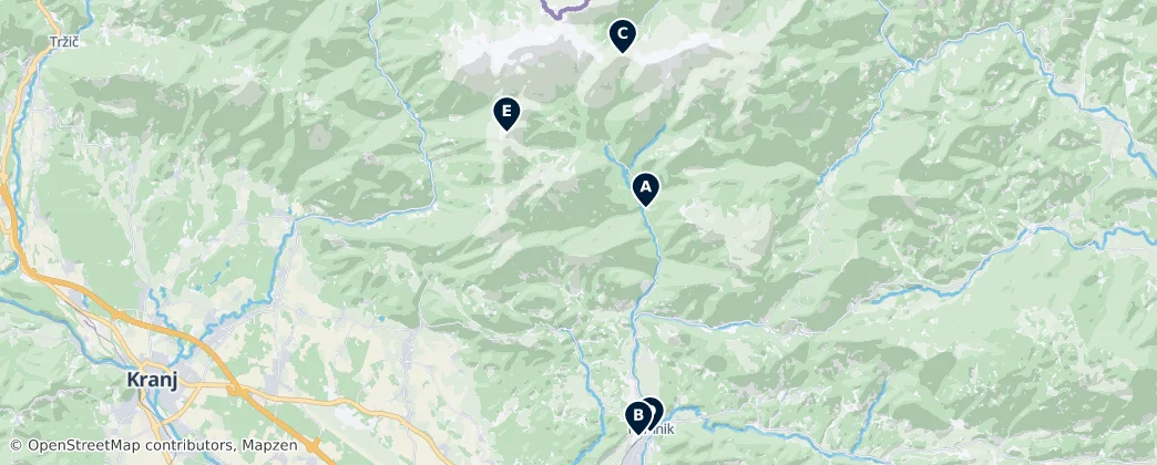 Map of Kamnik