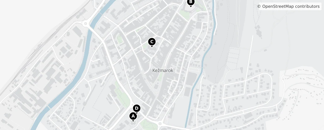 Map of Kežmarok