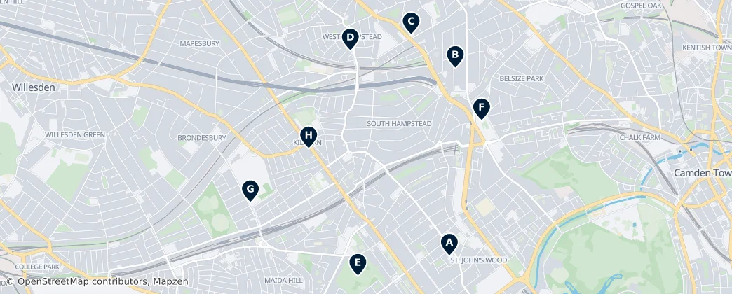 Map of Kilburn
