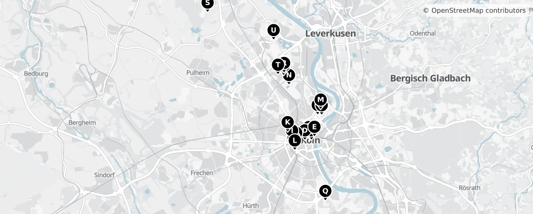 Map of Kolín nad Rýnom