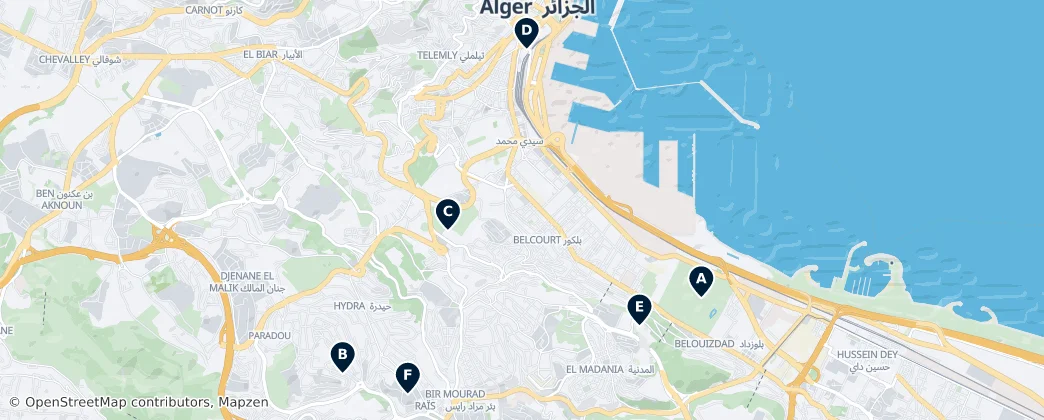 Map of Kouba, Algeria