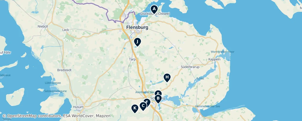 Map of Kreis Schleswig-Flensburg