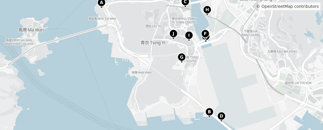 Map of Kwai Tsing District
