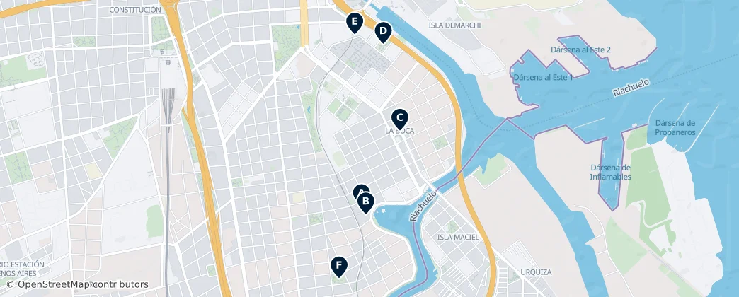 Map of La Boca
