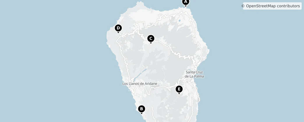 Map of La Palma