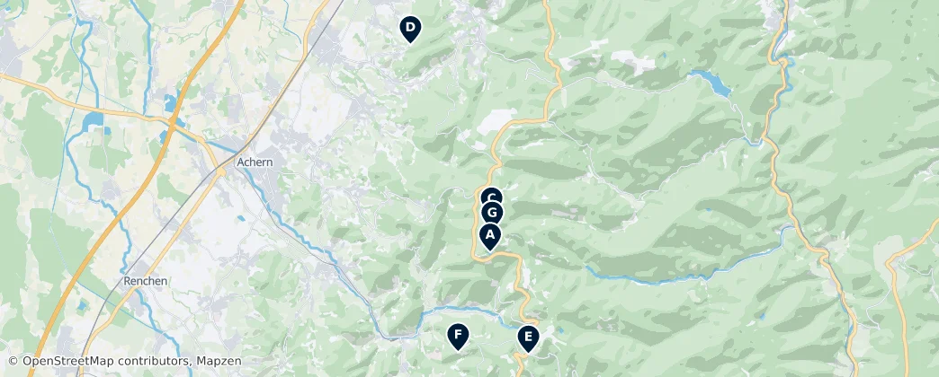 Map of Landkreis Bühl (historisch)