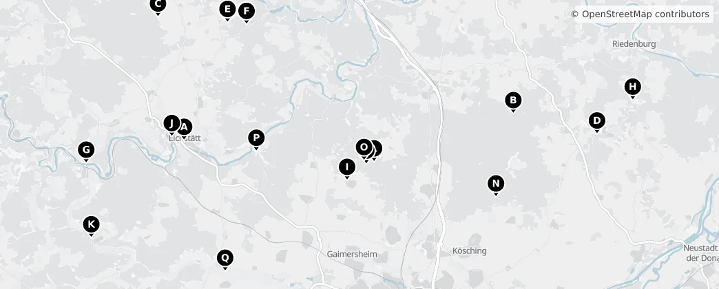 Map of Zemský okres Eichstätt