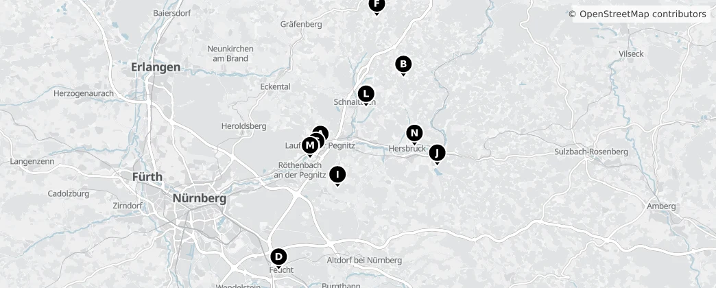 Map of Nürnberger Land
