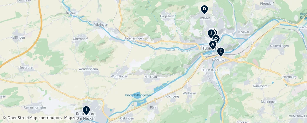 Map of Tübingen