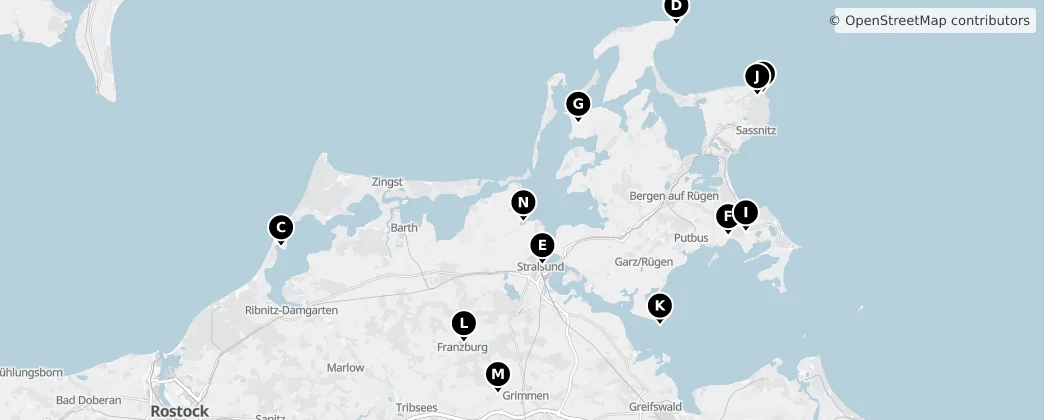 Map of Vorpommern-Rügen