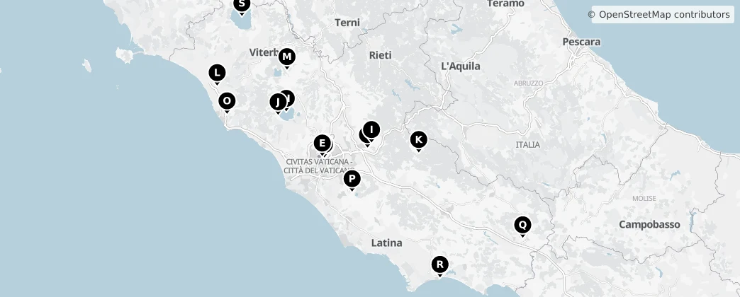 Map of Lazio