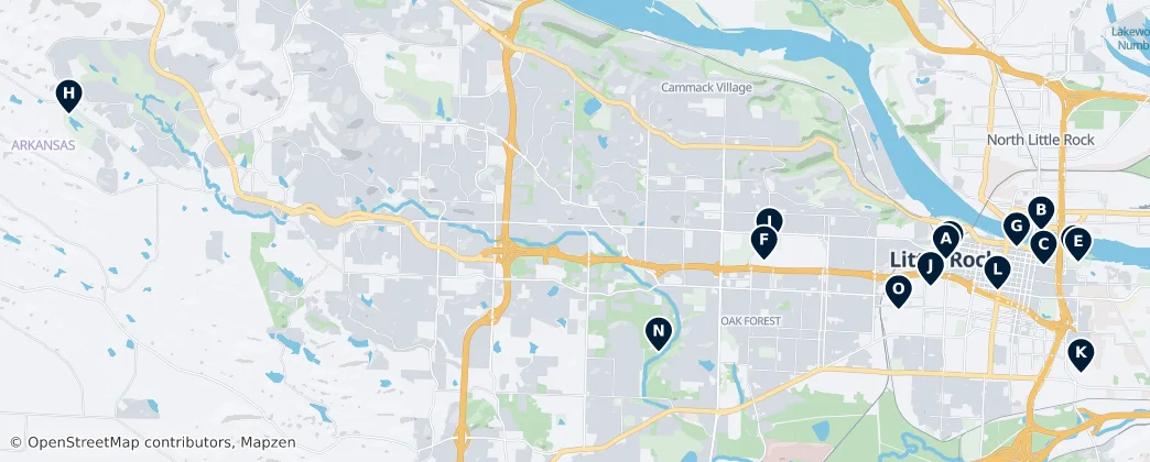 Map of Little Rock